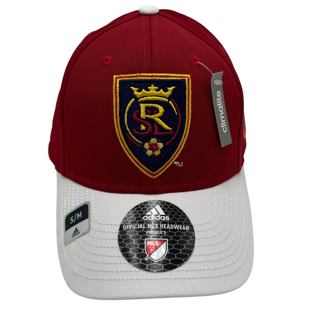 Adidas Real Salt Lake MLS Climalite Fitted Hat S/M Red White Official Headwear